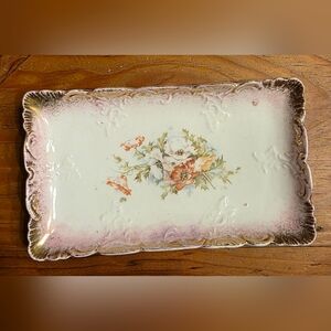 Antique/Vintage Hand Painted Germany Porcelain Vanity Tray